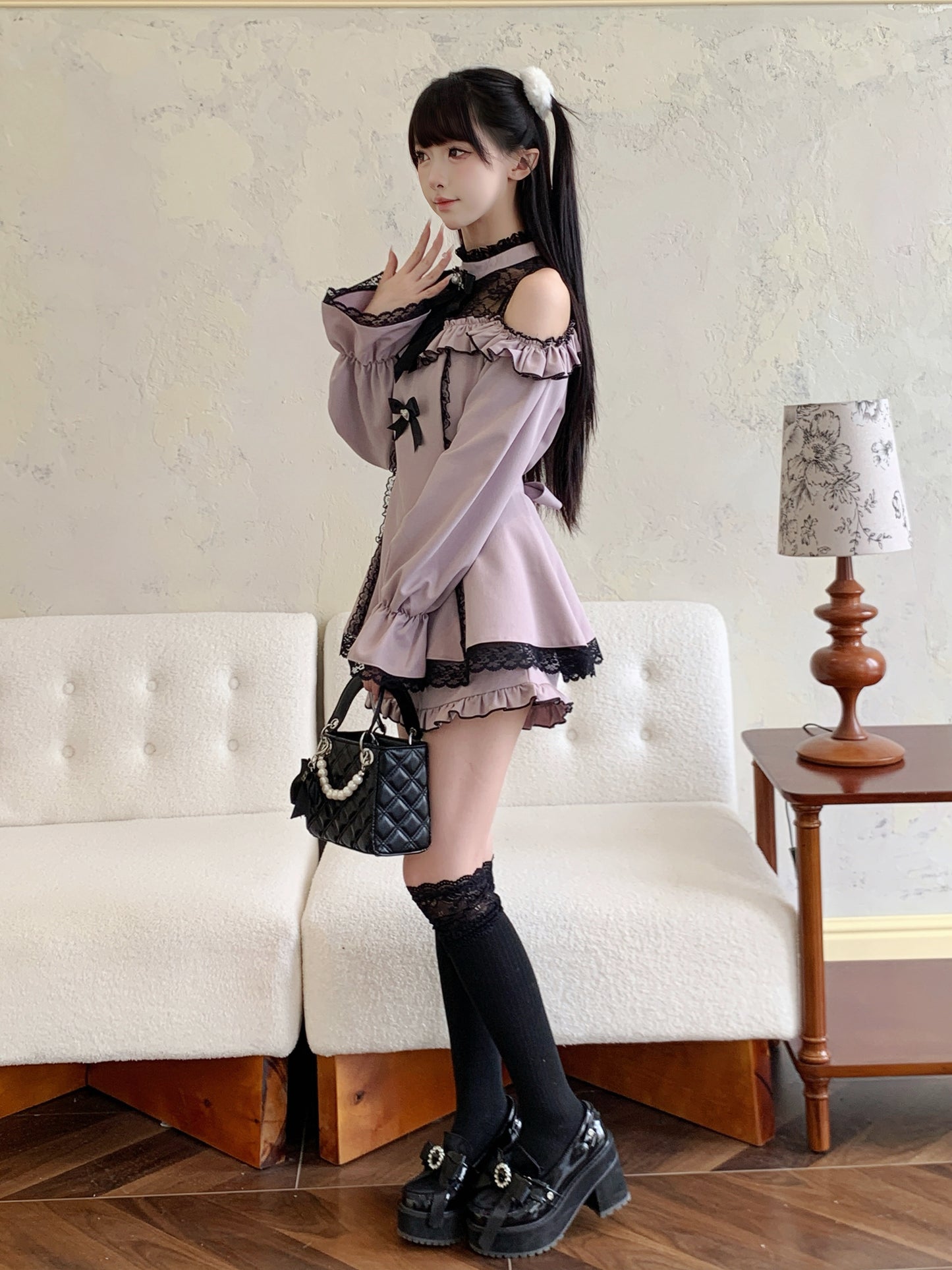 Mini dress and jewel brooch set