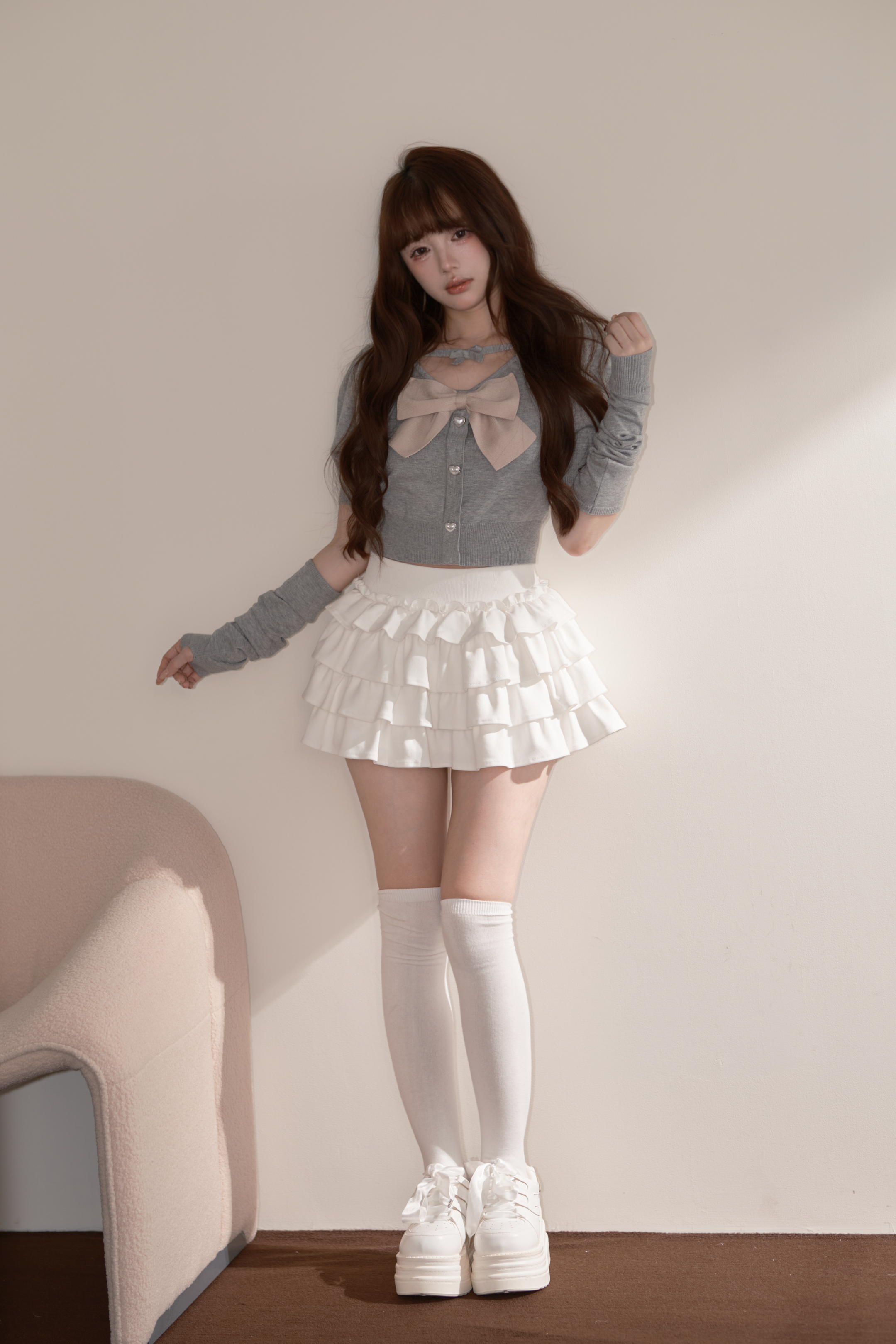 BunnyLis:リボンオフショルダーニットトップス – NoGenki