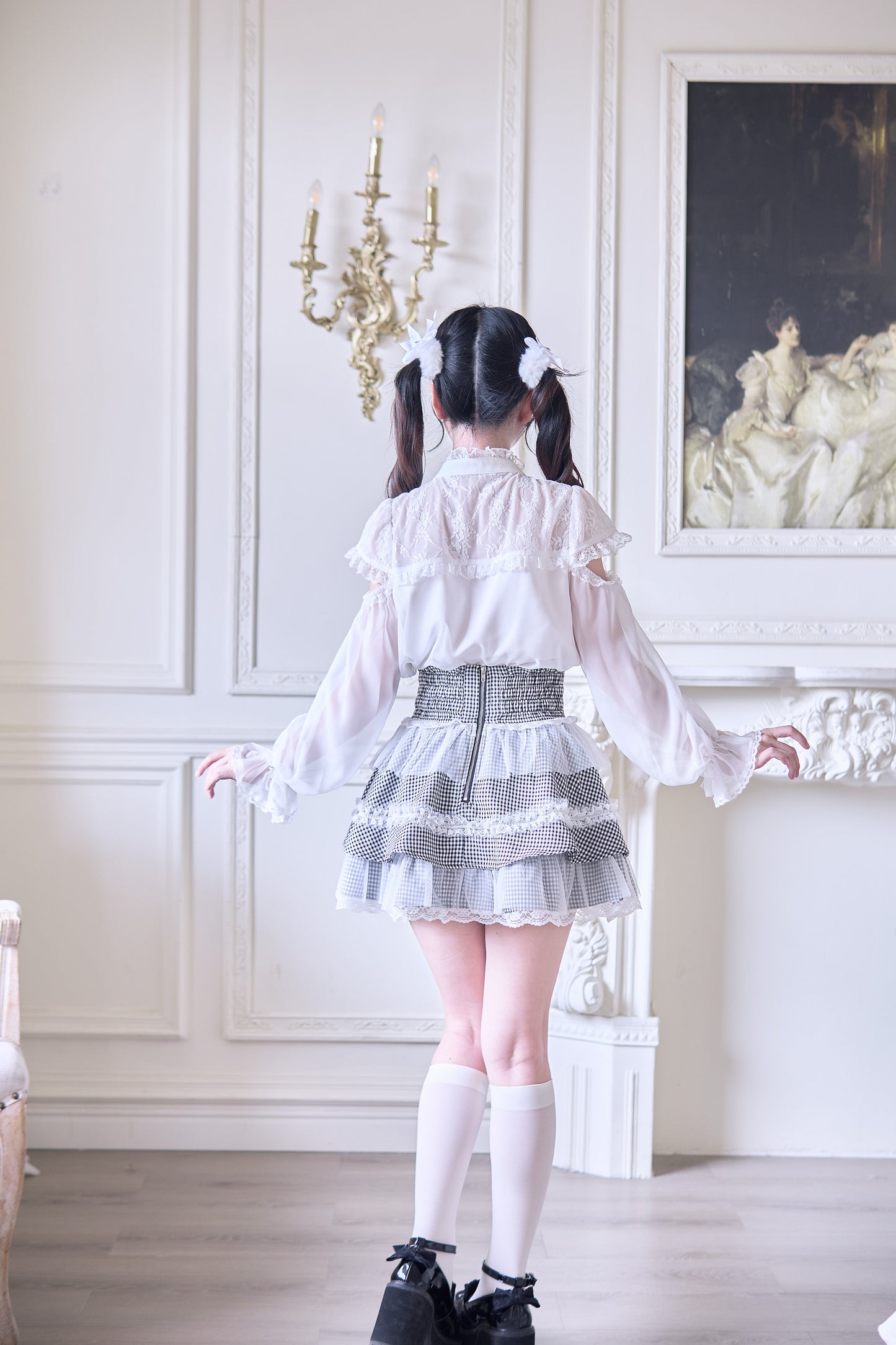 チュールフレアースカート