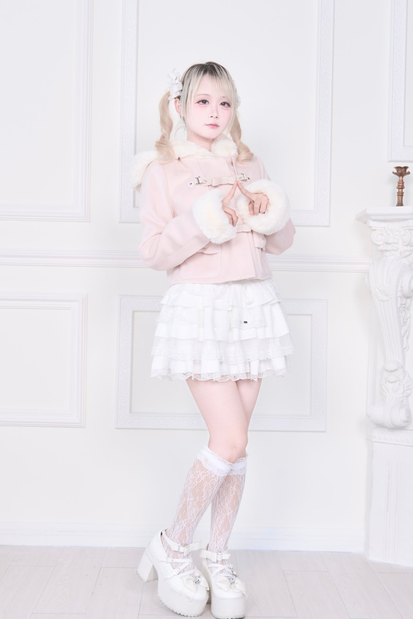 ショートダッフルファーコート