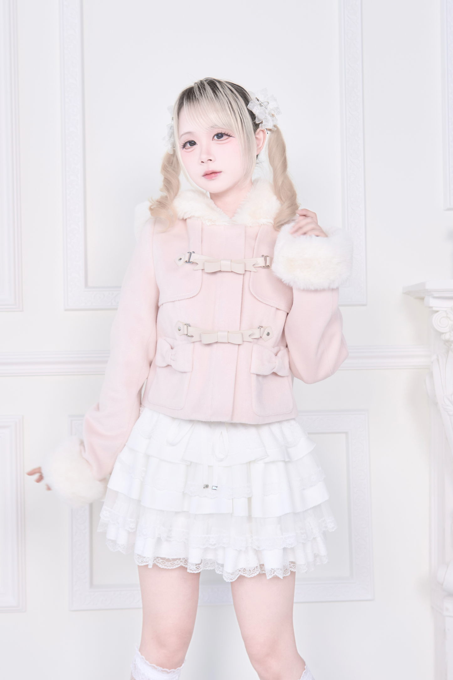 ショートダッフルファーコート