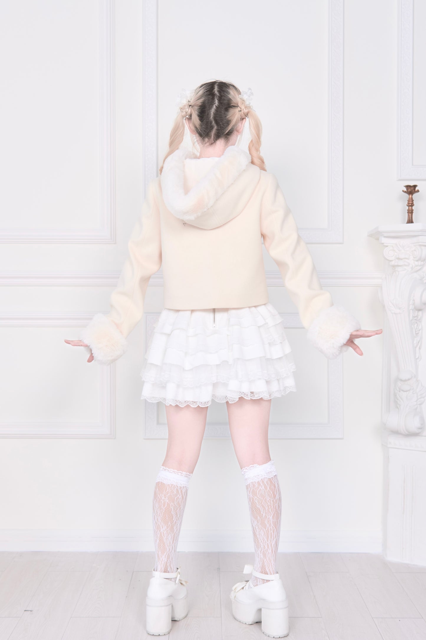 ショートダッフルファーコート