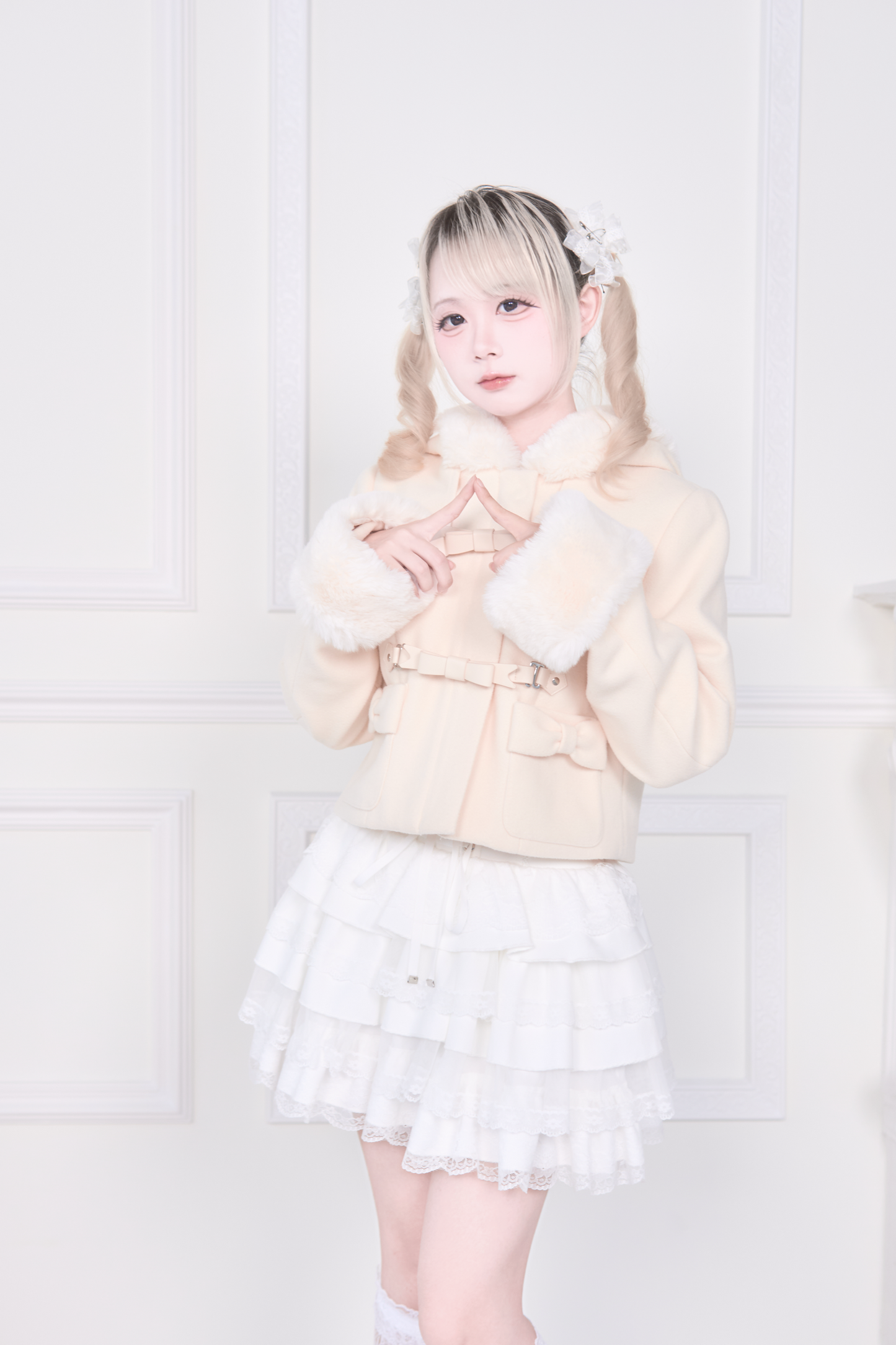 ショートダッフルファーコート