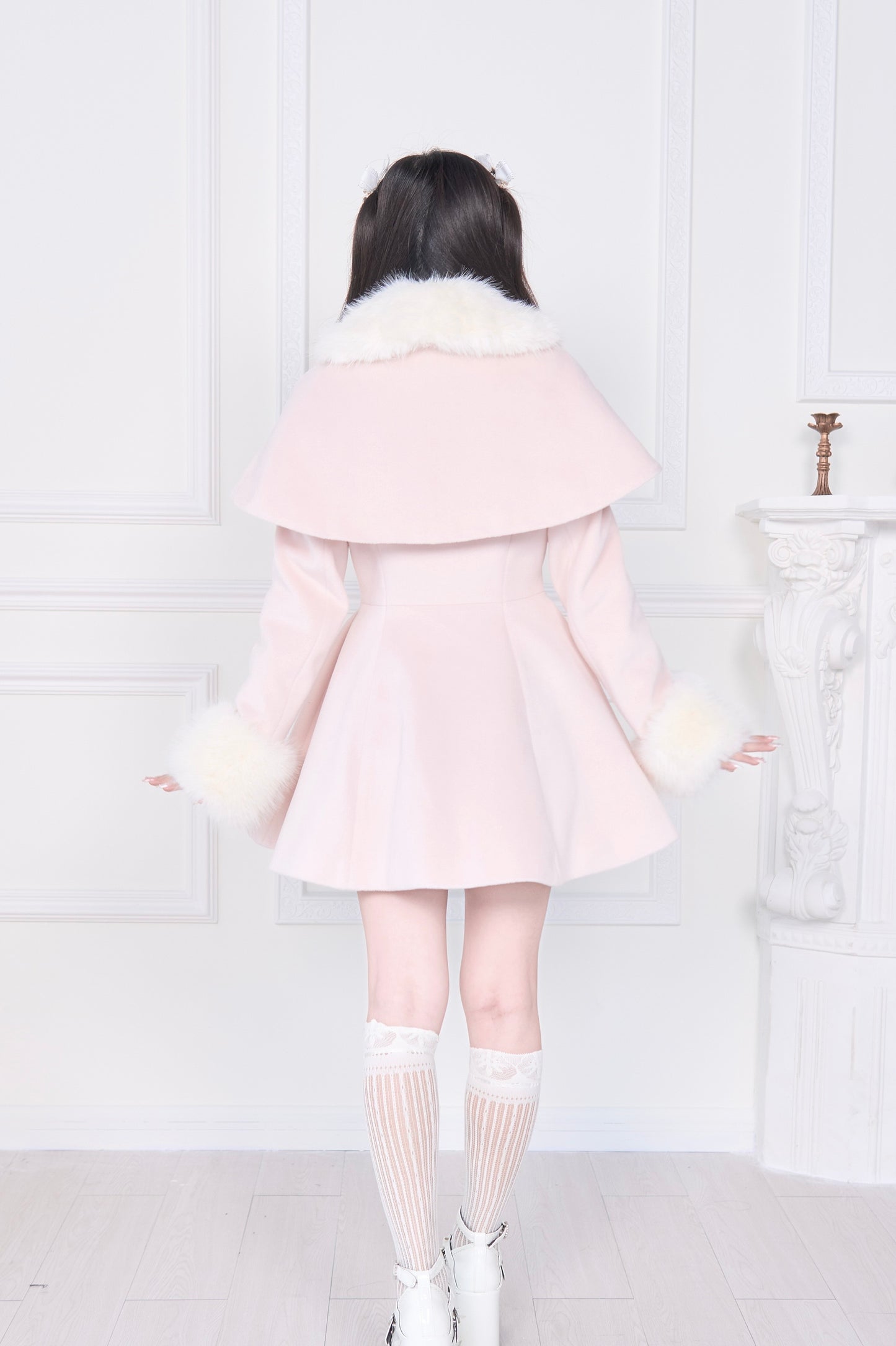 ケープファーフレアコート