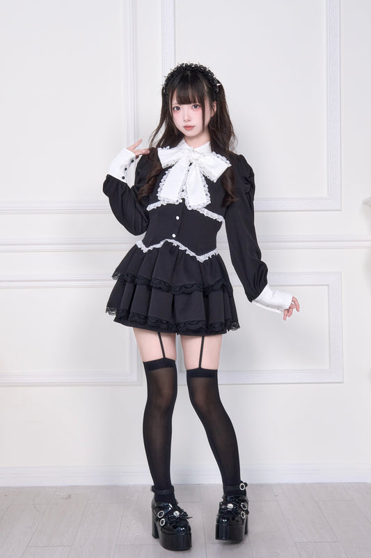 Aristocrat System Bowtie Layered Mini Dress Set