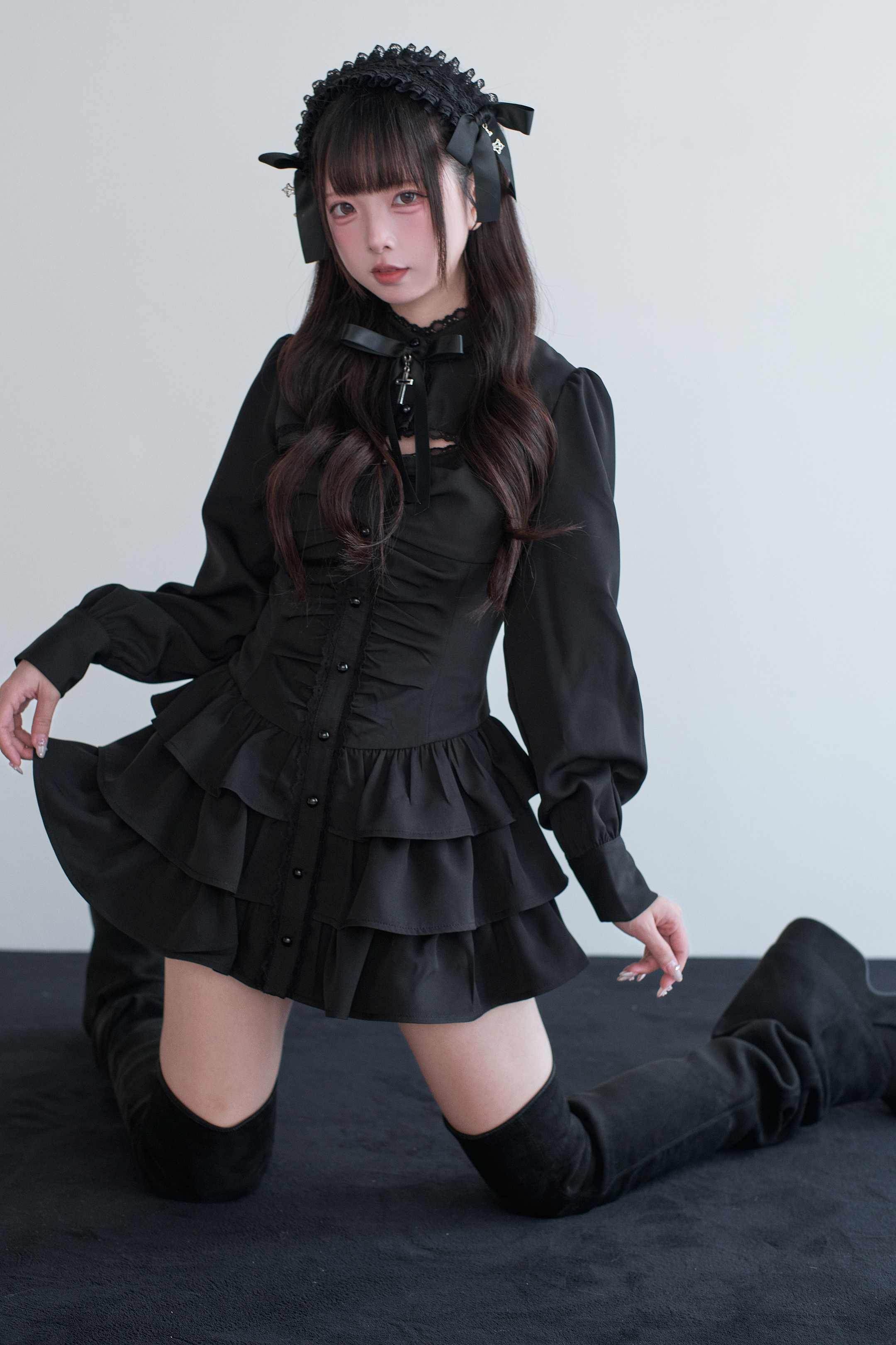 コルセット風レイヤードミニワンピースセット – NoGenki コルセット風レイヤードミニワンピースセット – NoGenki