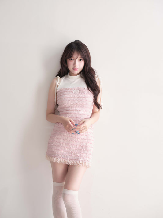 Knitted & Shirred Set