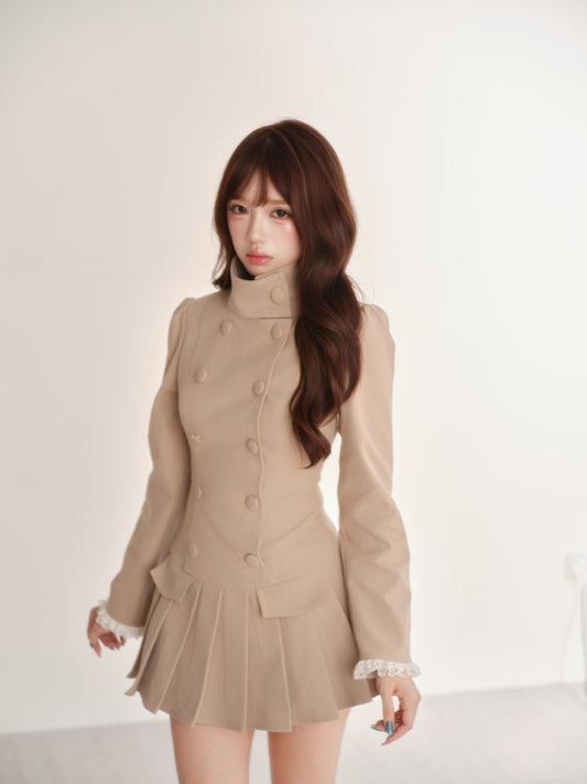 ダブルボタントレンチワンピセット