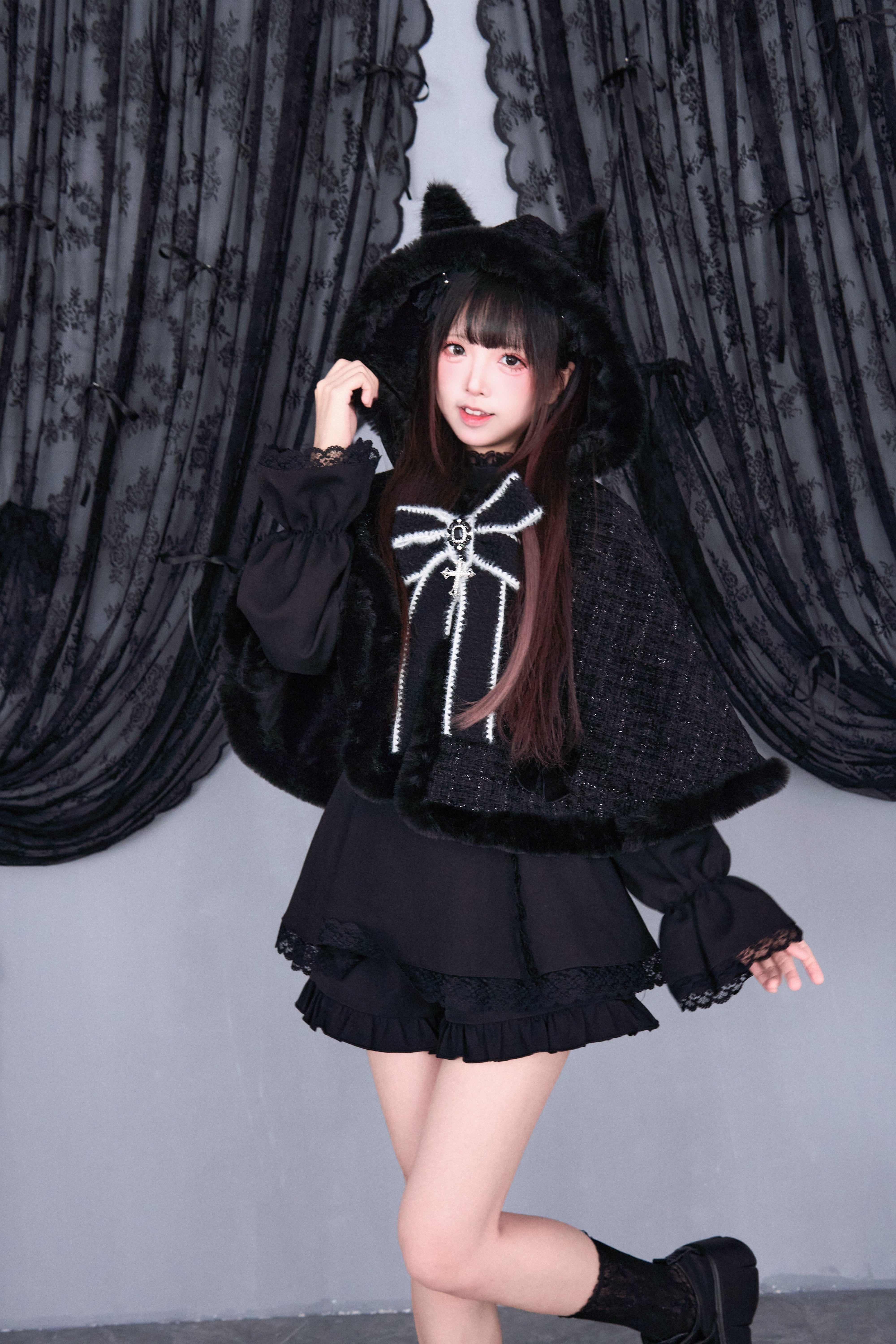 NoGenki 空元気 ネコミミファーアウター NoGenki 空元気 ネコミミファーアウター ネコミミファーアウター