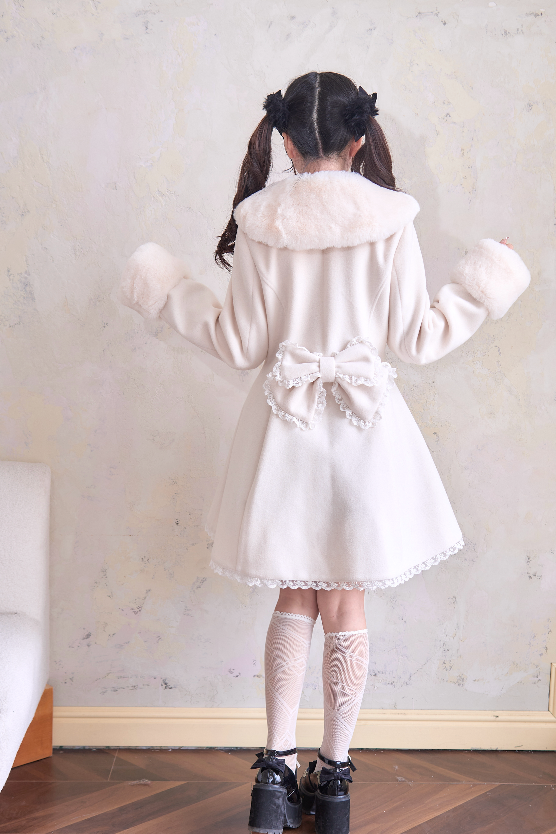 epine fur ribbon quilting short downcoat 【公式通販】 epine fur ribbon quilting short downcoat 【公式通販】