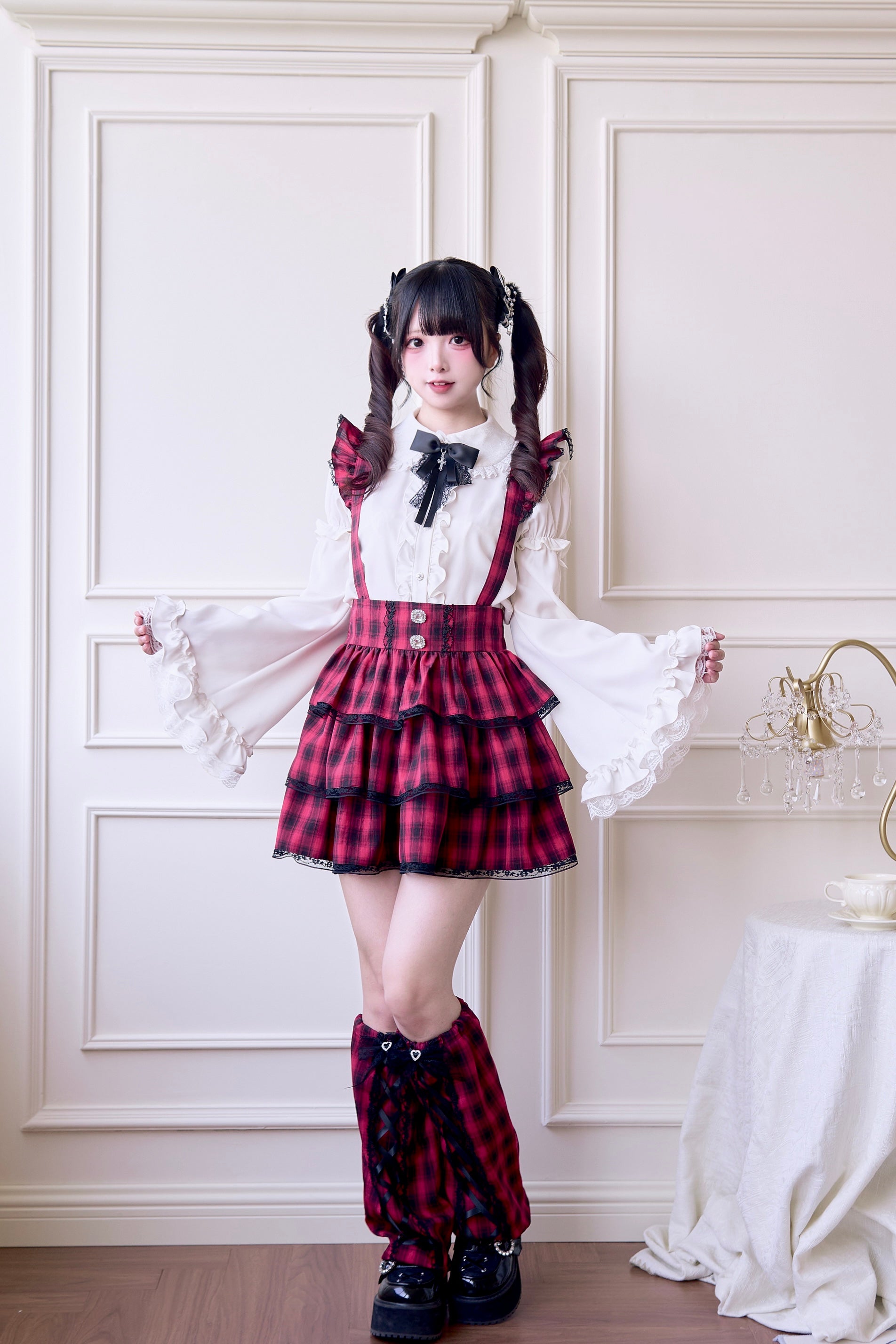 HIKE　スカート HYKE ハイク 22SS TEXBRID TIGHT SKIRT ワンポイントロゴ刺繍