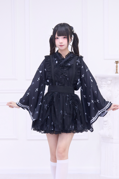 ゴシックシースルーレースメイドエプロン