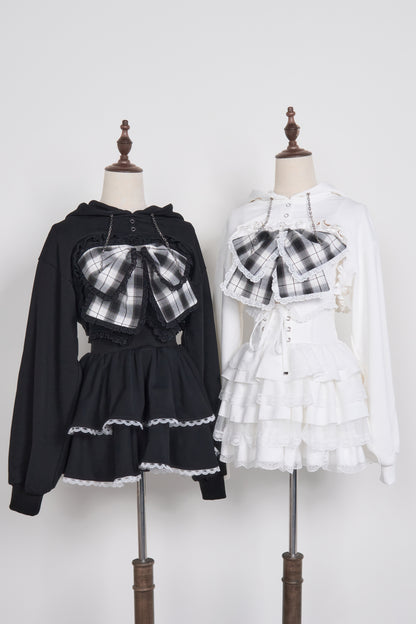 11.7日20時 チェックリボンキャミ×ショートフーディセット