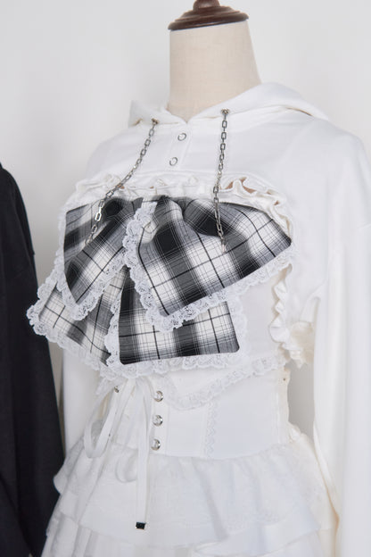 11.7日20時 チェックリボンキャミ×ショートフーディセット