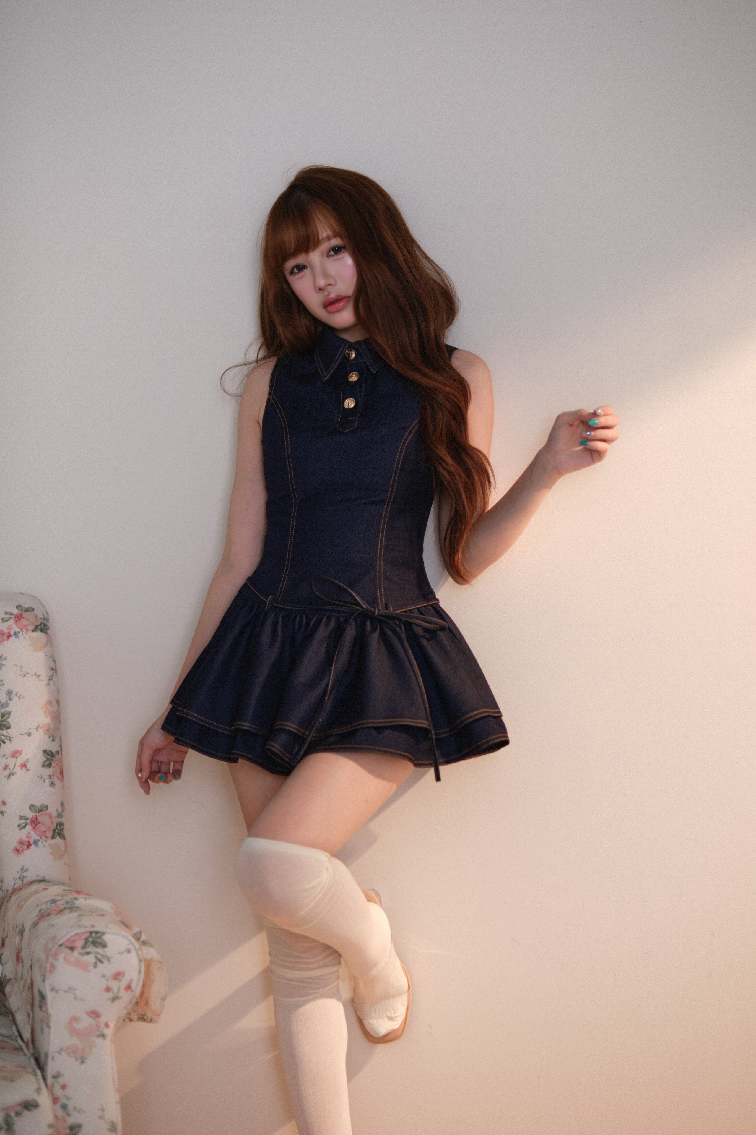 BunnyLis ミニワンピ BunnyLis:リボンオフショルダーニットトップス – NoGenki