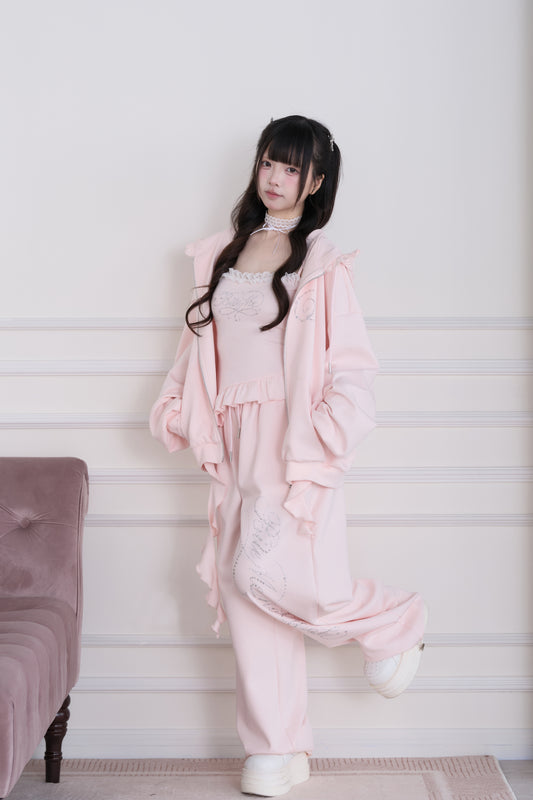 ラインストーンフーディーセットアップ