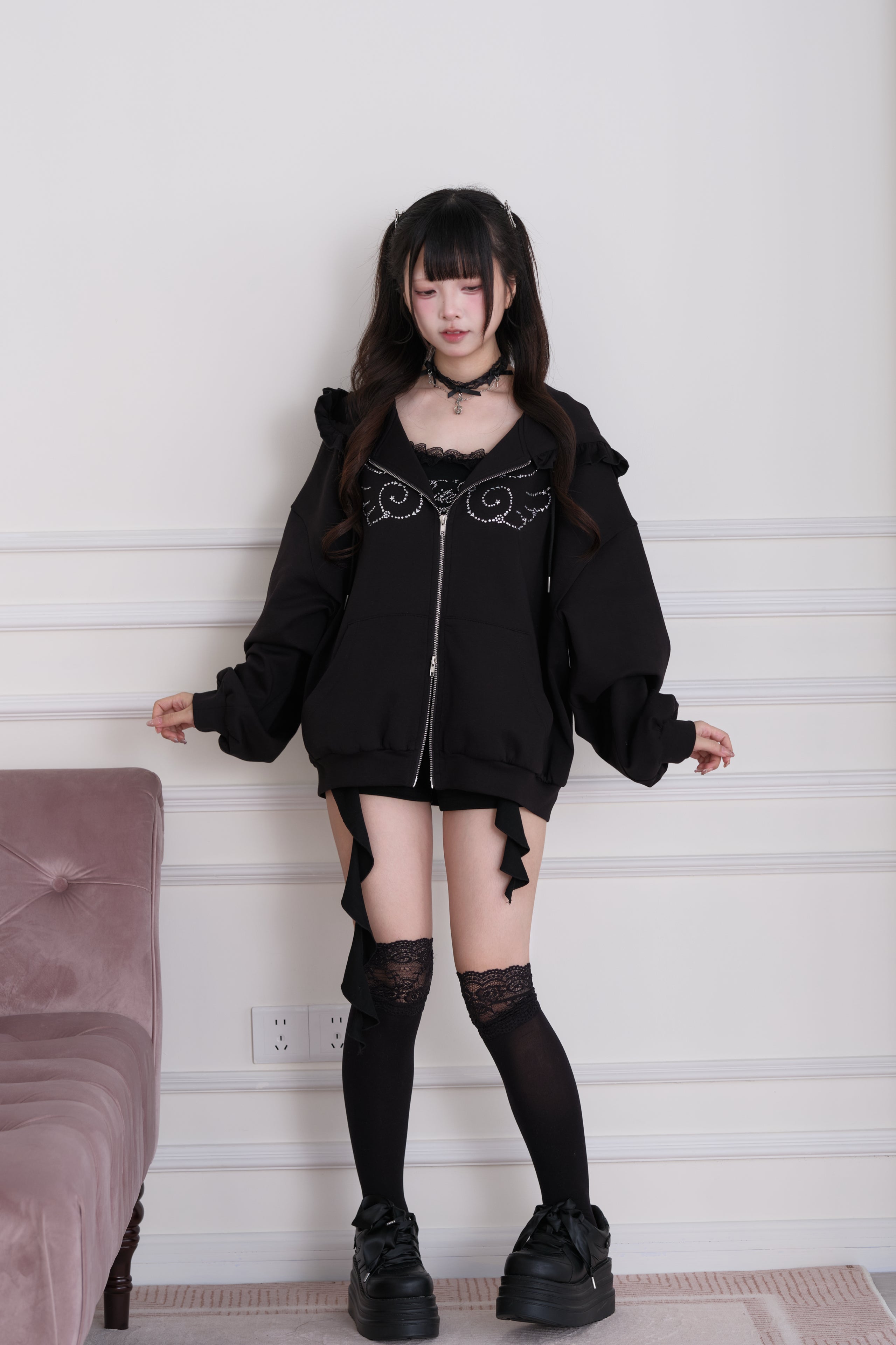 ラインストーンフーディーセットアップ – NoGenki