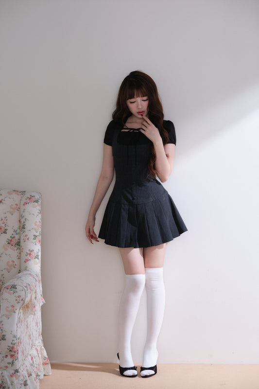 ドッキングプリーツワンピ