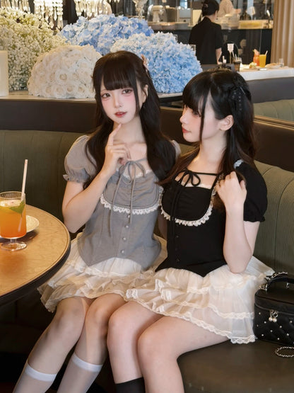 3段ティアードチュールスカート