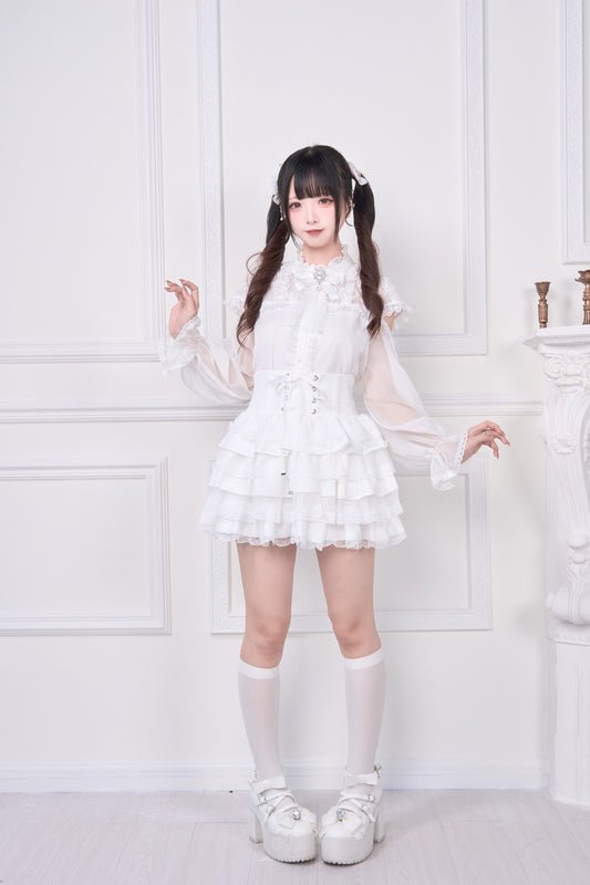 Double layer chiffon blouse