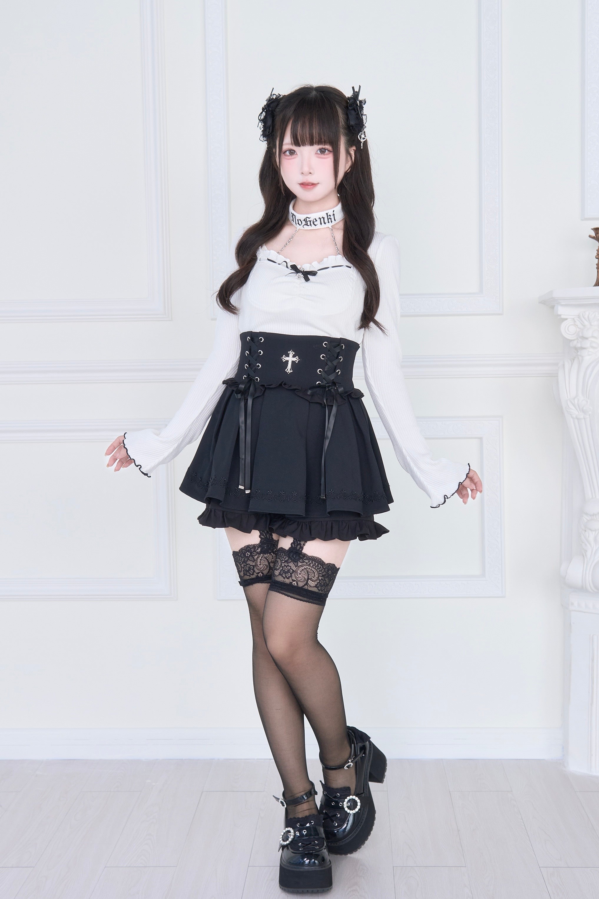 Y's ワイズ ポルカドット 変形ノースリーブニットトップス 黒 ブラック Y´s ワイズ ポルカドット 変形ノースリーブニットトップス 黒
