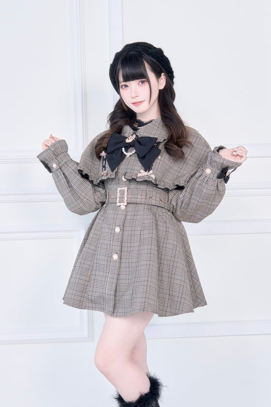 フリルケープトレンチフリルコート