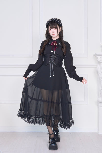 コルセット付きロングスカート