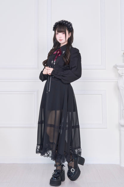 コルセット付きロングスカート