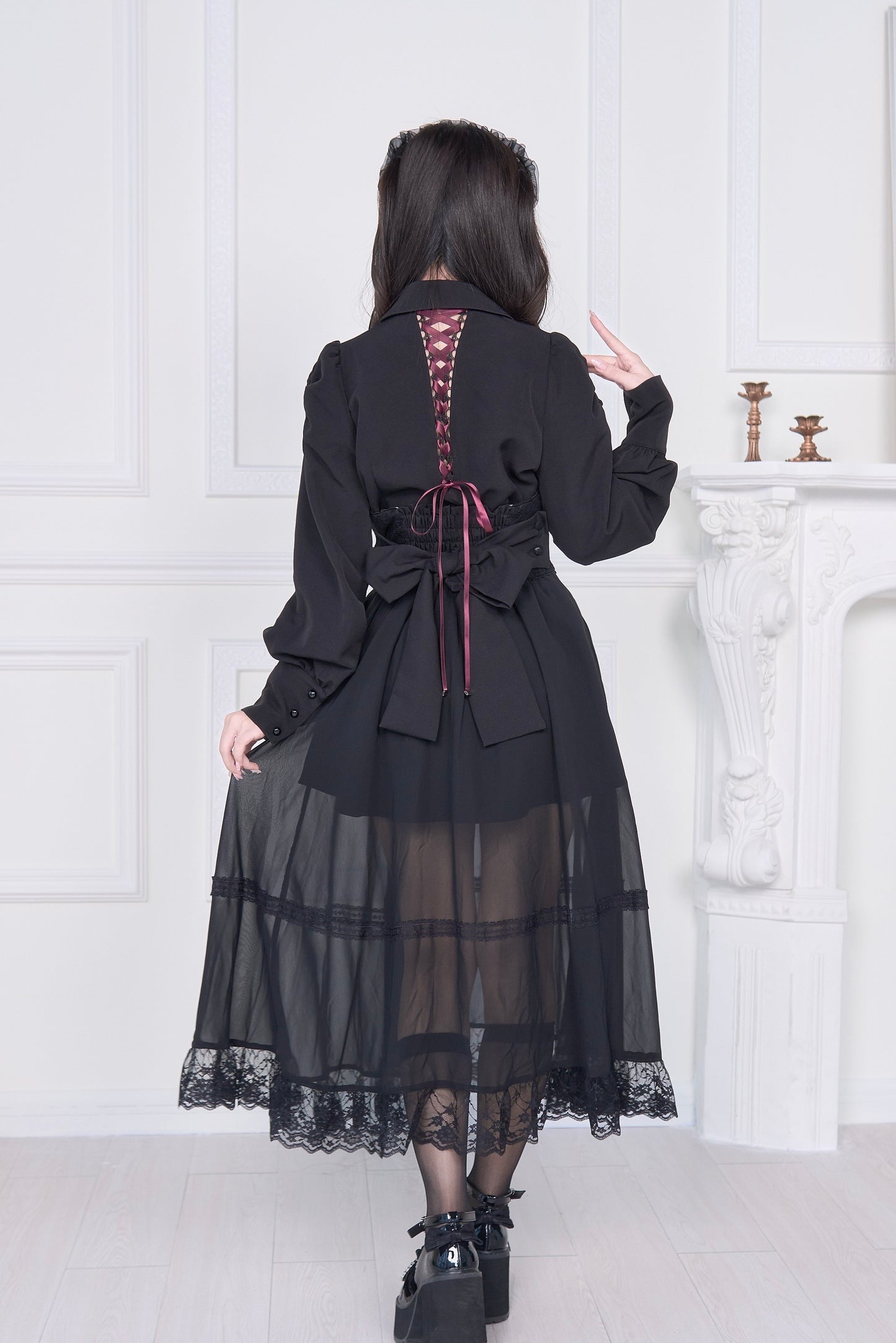 コルセット付きロングスカート