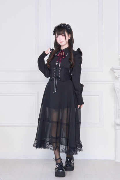 コルセット付きロングスカート