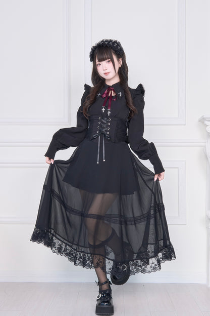 コルセット付きロングスカート