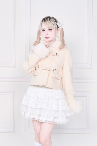 ショートダッフルファーコート