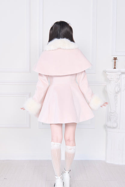 ケープファーフレアコート