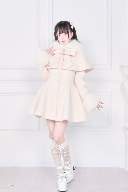 ケープファーフレアコート