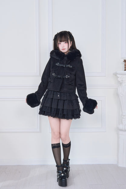 ショートダッフルファーコート