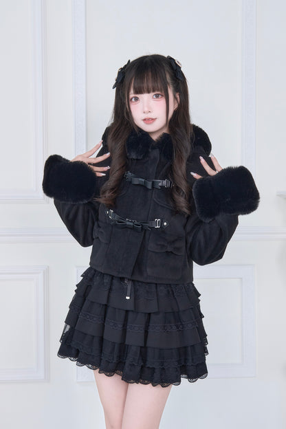 ショートダッフルファーコート