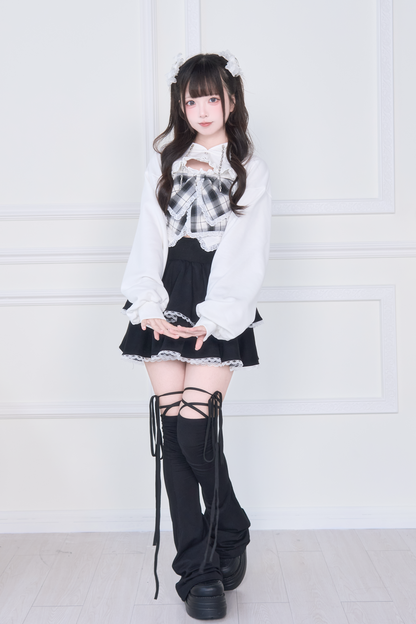 11.7日20時 チェックリボンキャミ×ショートフーディセット