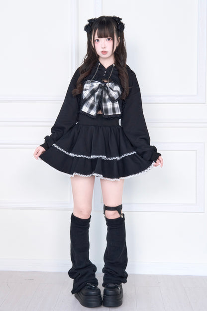 11.7日20時 チェックリボンキャミ×ショートフーディセット