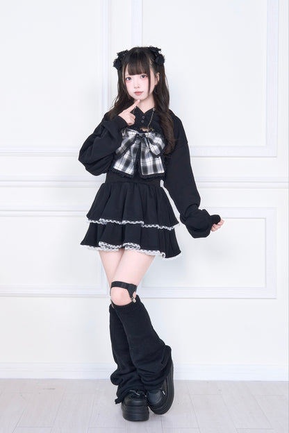 11.7日20時 チェックリボンキャミ×ショートフーディセット