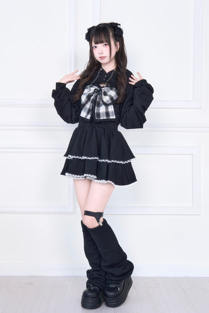 11.7日20時 チェックリボンキャミ×ショートフーディセット