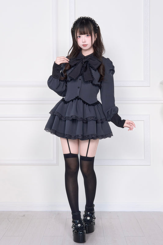 Aristocrat System Bowtie Layered Mini Dress Set