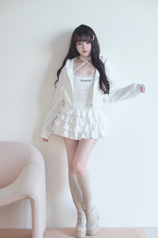 ティアードフリルミニスカート