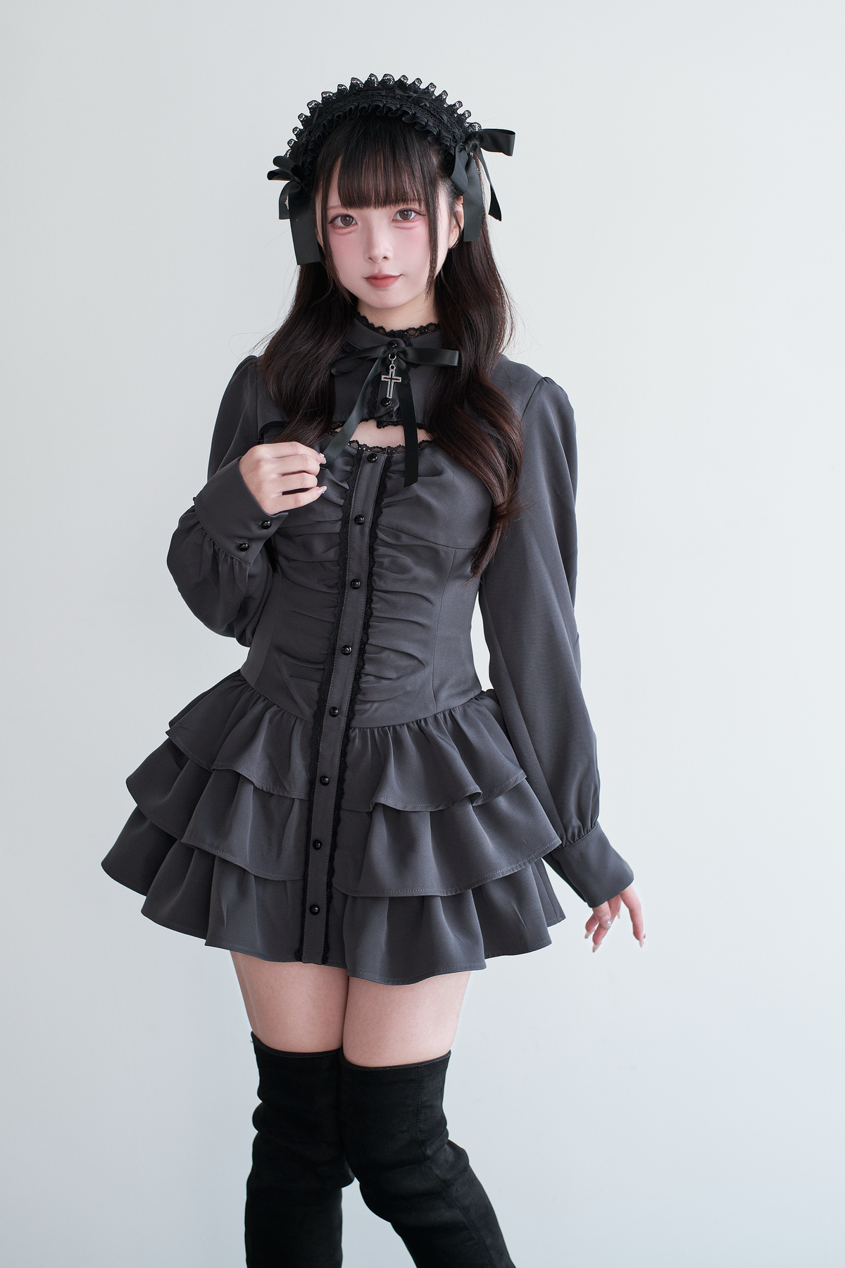 コルセット風レイヤードミニワンピースセット – NoGenki コルセット風レイヤードミニワンピースセット – NoGenki