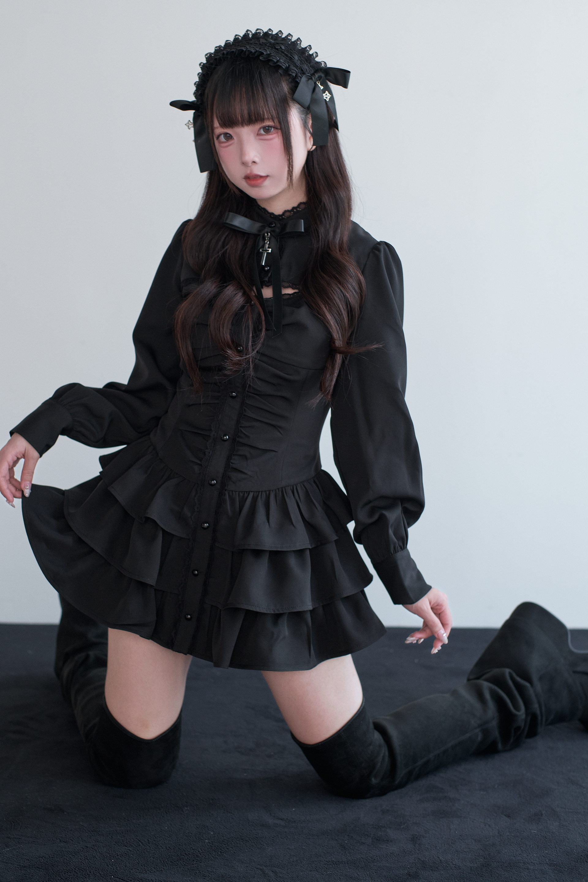 コルセット風レイヤードミニワンピースセット – NoGenki コルセット風レイヤードミニワンピースセット – NoGenki