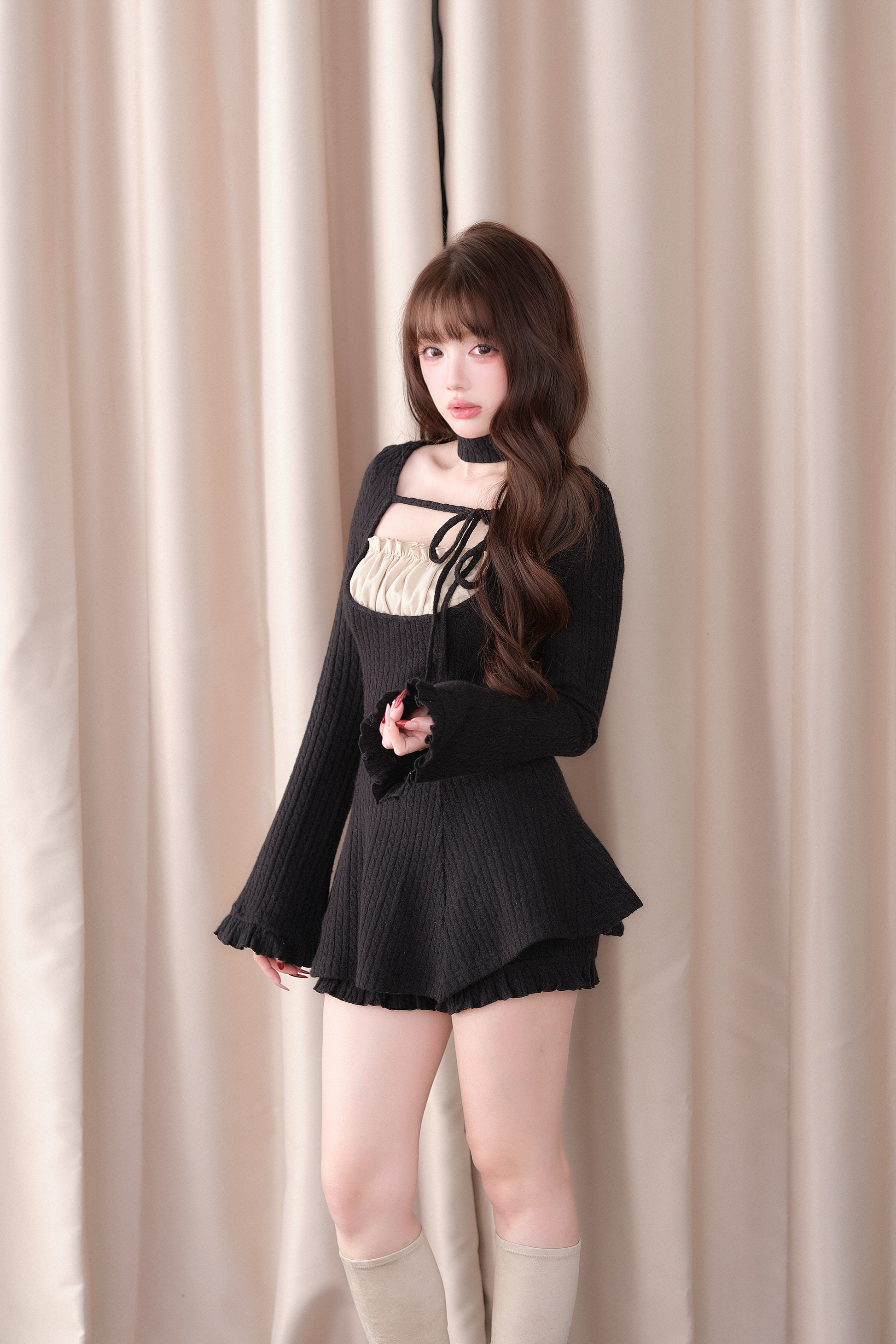 BunnyLis:リボンオフショルダーニットトップス – NoGenki BunnyLis:リボンオフショルダーニットトップス – NoGenki
