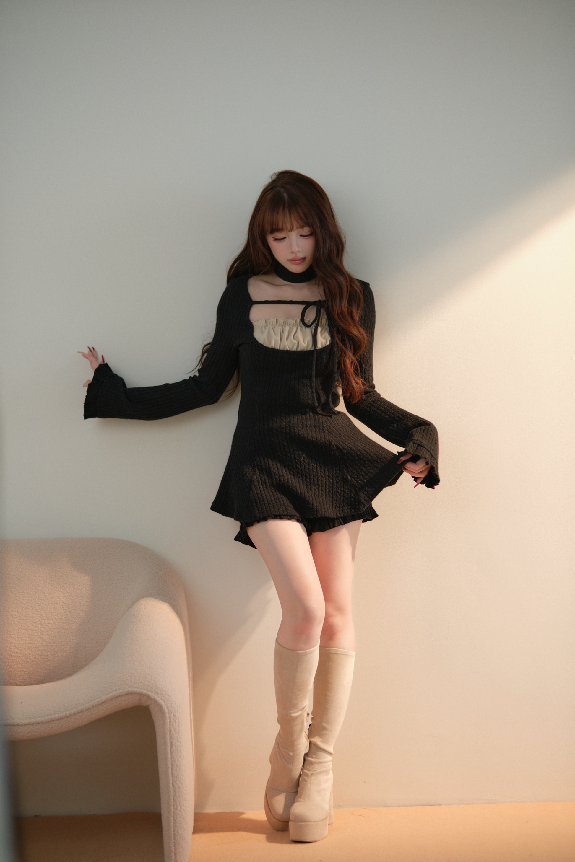 BunnyLis:リボンオフショルダーニットトップス – NoGenki BunnyLis:リボンオフショルダーニットトップス – NoGenki